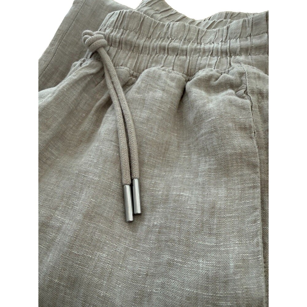 Quince 100% European Linen Pull-On Wide Leg Pant Women Sz M Flax Coastal EUC - Picture 11 of 11